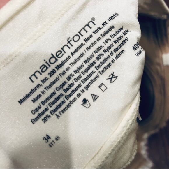 MAIDENFORM Bandeau Lace Bra Top (off white) - Picture 2 of 6